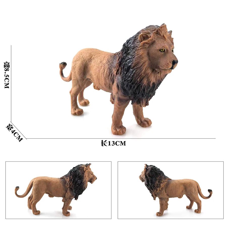 Oenux African and Wild Tiger Lion Figurine Educational Toy Set