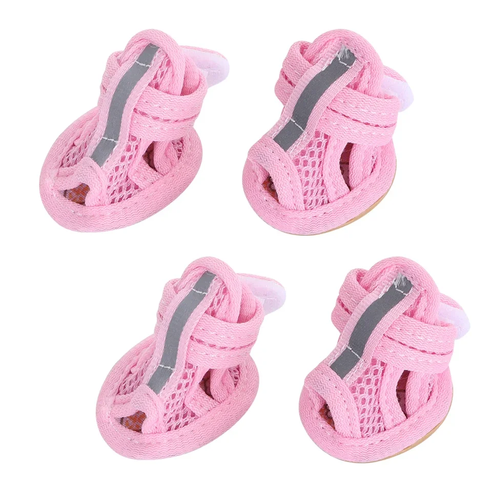 Breathable Summer Dog Boots Anti Slip Mesh Sneakers
