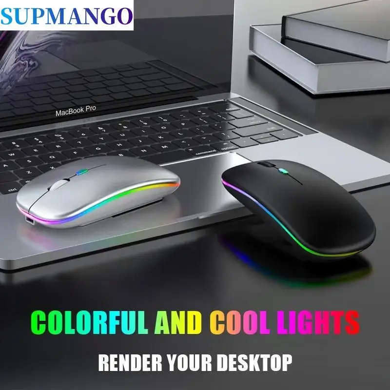 ماوس لاسلكي RGB قابل لإعادة الشحن