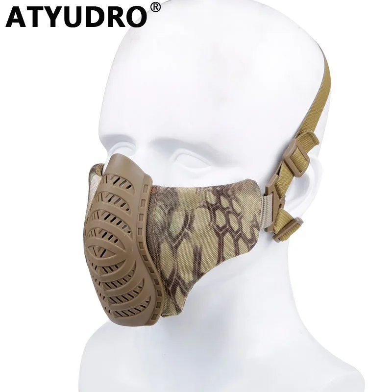 

ATYUDRO Tactical Half Face Mask Breathable Airsoft Paintball CS Wargame Sports Outdoors Protective Hunting Shooting Accessoires