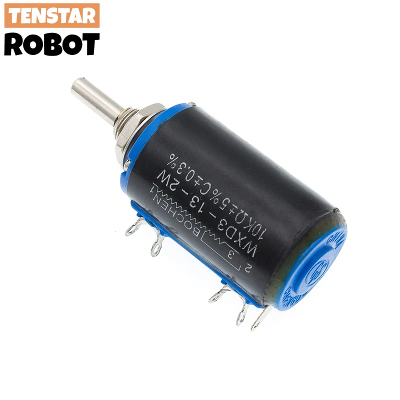 WXD3-13-2W Shaft Dia 100Ohm 1K 10K 100K 101 102 103 104 Ohm Rotary side Multiturn Potentiometer multiturn potentiometer rotary potentiometer electronic components