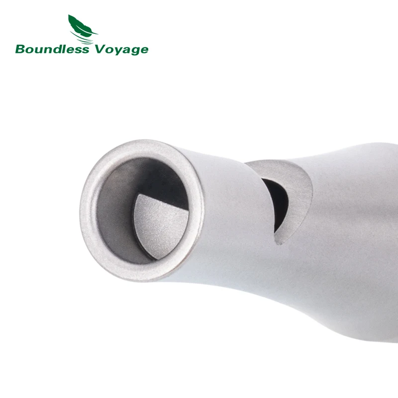 Boundless Voyage Titanium Whistle Emergency Survival Safety Whistles with Metal Pocket Pill Box Signaling Tool