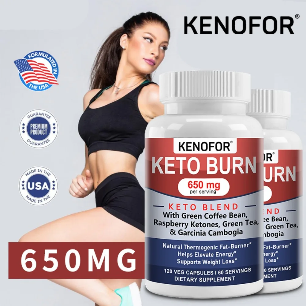 Fat Burning & Weight Management-Antioxidants, Metabolism, Vegetarian & Energy-with Raspberry Ketones, Green Tea