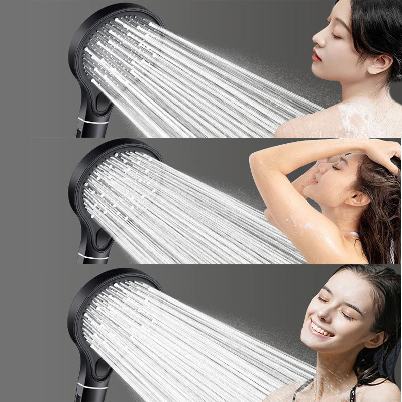 New 3 Modes Shower Head High Pressure with Filters for Hard Water Soft Hair Care Body Handheld Showerhead Bathroom Accessories 5