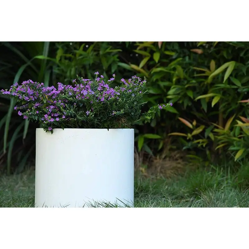

16" Wide Pure White Kante Lightweight Modern Concrete Outdoor Planter Pot