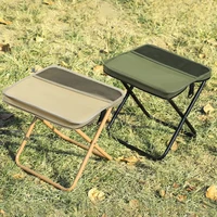 Tabouret pliant pour loisirs de plein air, camping et randonnée, voyages de pêche, tabouret portable pratique de style sac à bandoulière pour le rangement 2