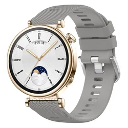 Soft Silicone Sport Wrist Strap Bracelet for Huawei GT4 41mm (Light gray)