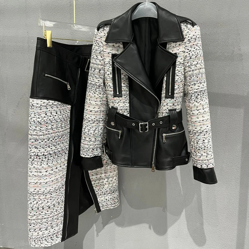 

2023 Autumn New Genuine Leather Jacket Women High Quality Elegant Slim Leather Jacket Ladies