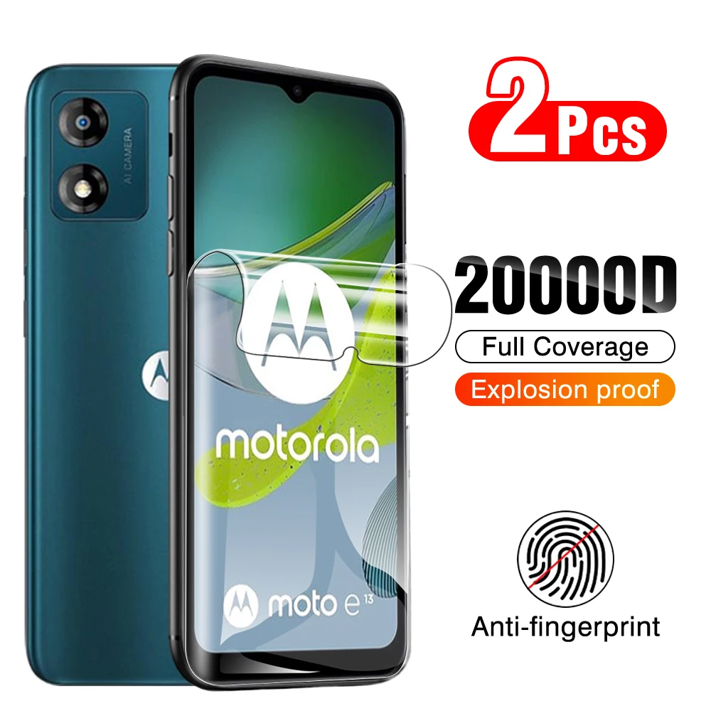 

2 шт. Защитная пленка для Motorola Moto E13 водостойкая мягкая пленка высокой четкости Motoe 13 13e полное клеевое покрытие Гидрогелевая пленка