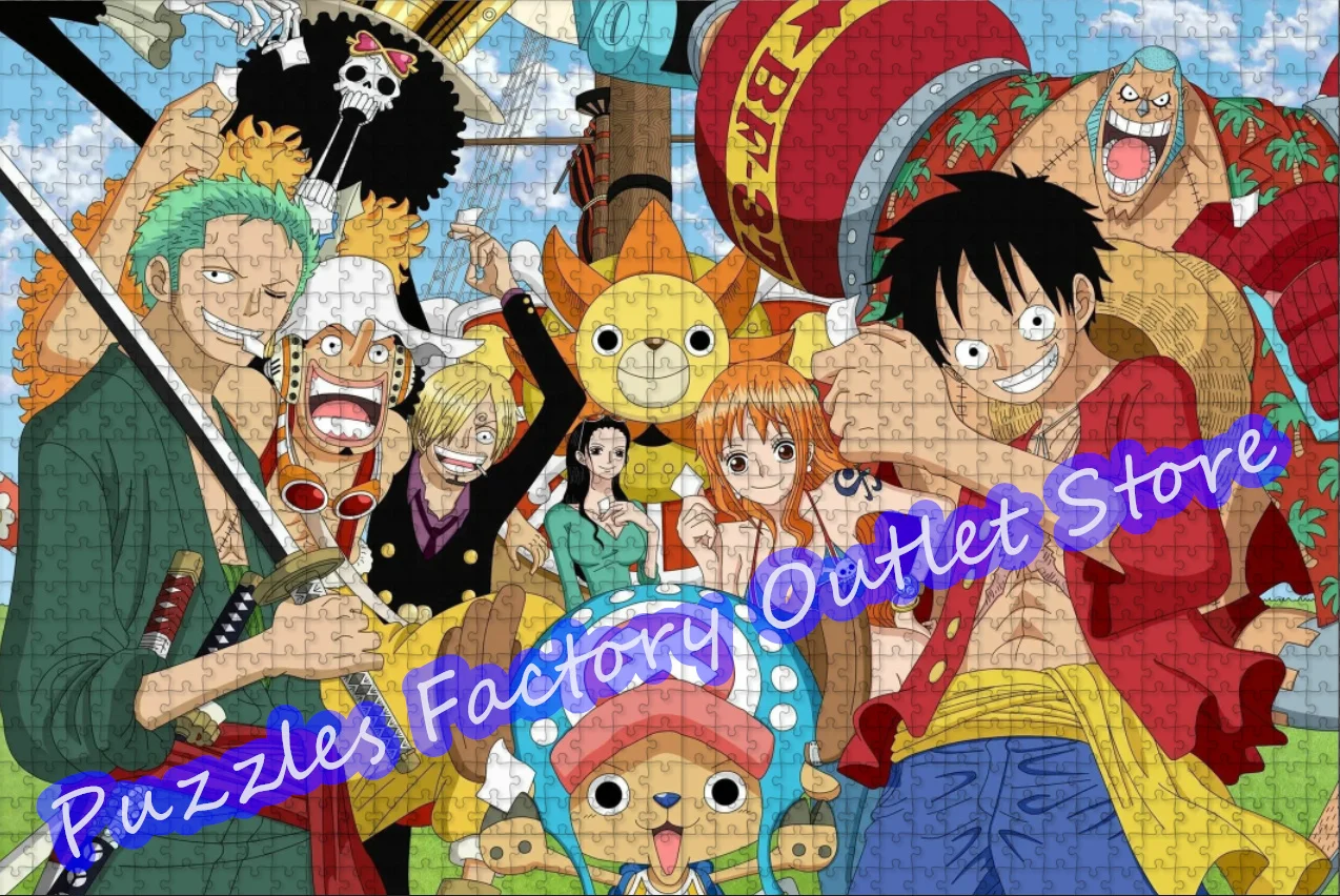 One Piece:the Adventure of Golden Island Jigsaw Puzzles 300/500/1000 Pieces Anime Cartoon Print Puzzles for Kids Education Toys 2