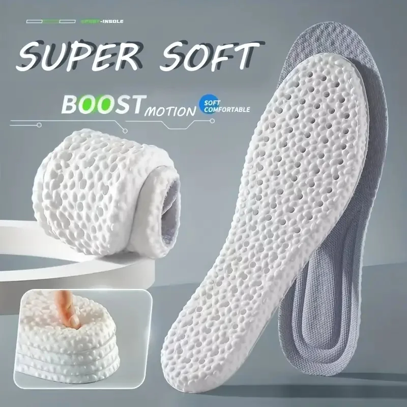 1 Pair 4D High Elasticity Unisex Sports Insoles-Breathable, Comfortable For All Seasons-Essential For Sports, Running