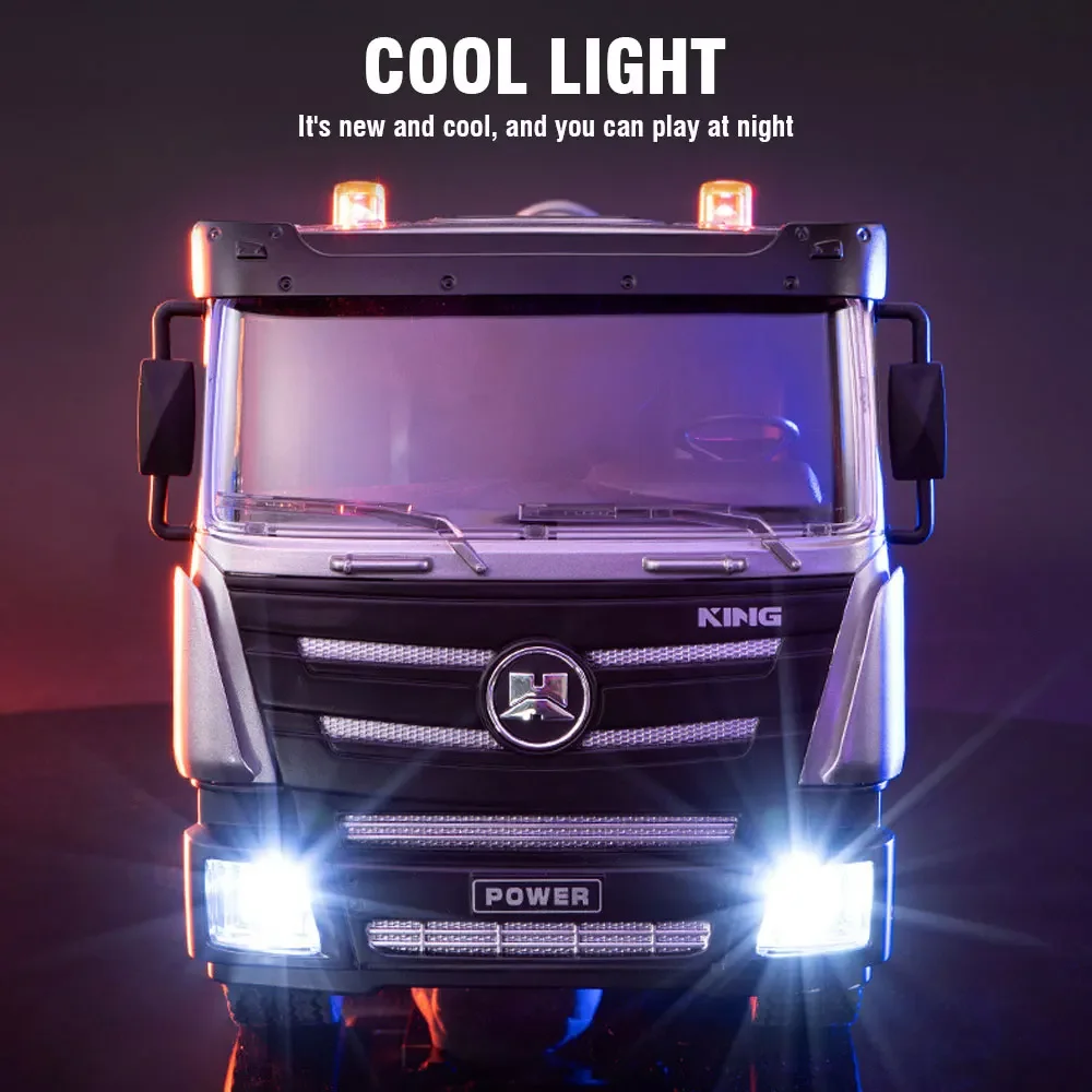 Huina 1316 2.4G 1/18 Alloy RC Car 9CH Urban Dust Removal Vehicles With Spray Remote Control Truck Spray Sanitation City Toys