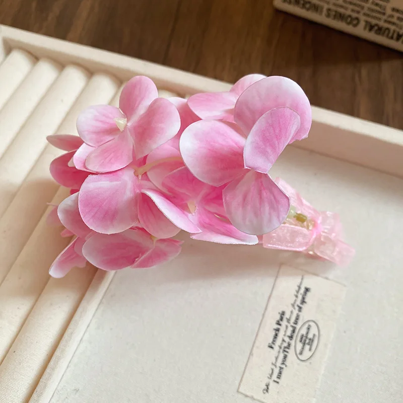 Neue Farbverlauf-Schleifen-Orchideen-Blütenblatt-Haarklammern aus Acryl für Damen – Fairycore-Haarspangen, süße, luxuriöse Accessoires Y – Detail 6