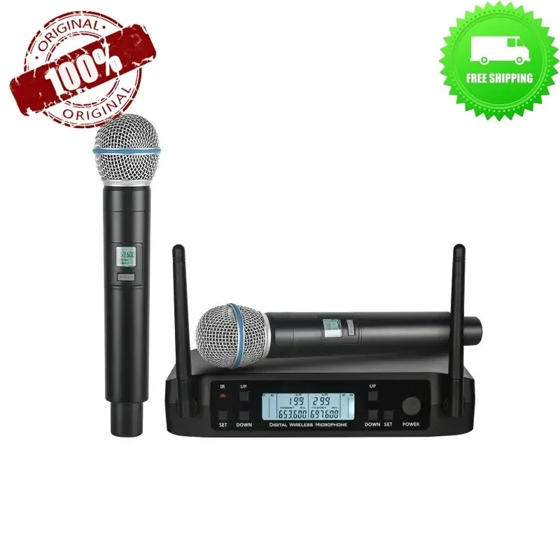 Nuovo Glxd4 Beta 58A Microfono Uhf Dinamico Microfono Di Trasmissione Professionale Canto Portatile Per Microfono Shure