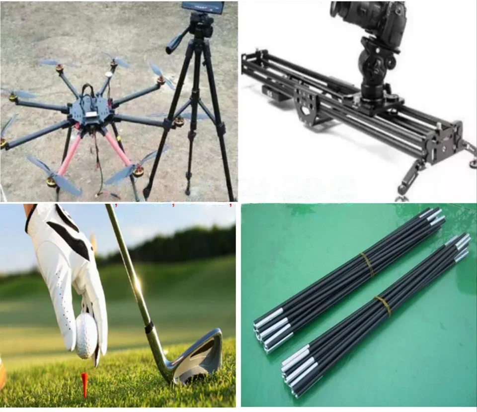 4pcs 2-10mm/0.5 meter Carbon Fiber Hollow Tube High Quality 2mm/2.5mm/3mm/4mm/5mm/6mm For DIY Kite/RC Model Airplane  Quadcopter