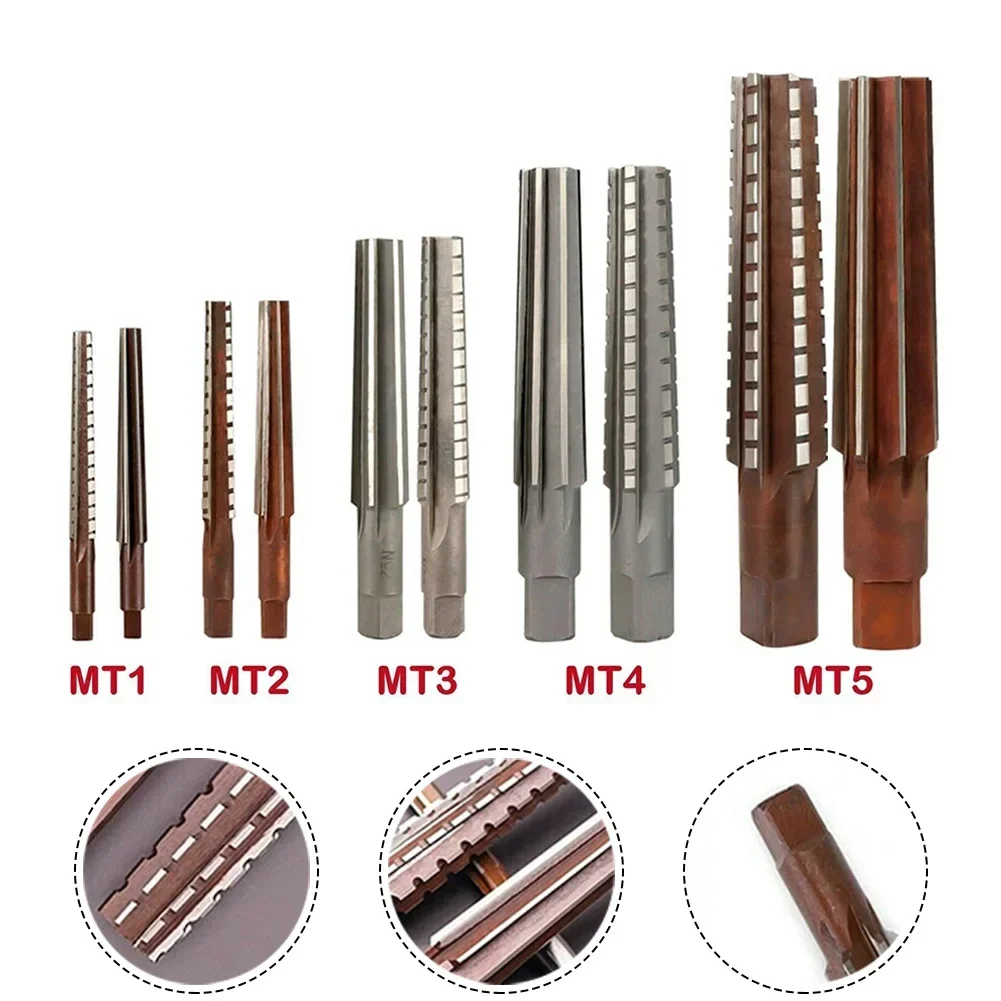 Hand Reamer MT1/MT2/MT3/MT4/MT5 9SiCr Fine/rough Edge Morse Taper Sleeve Reamer For Milling Finishing Tool 2pcs