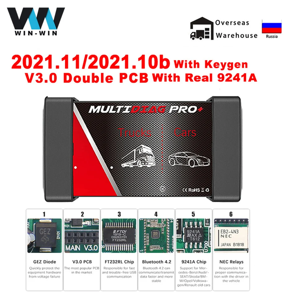 Multidiag Pro V3.0 2020.23 With NEC Relays Free Keygen For Car Truck - View #9