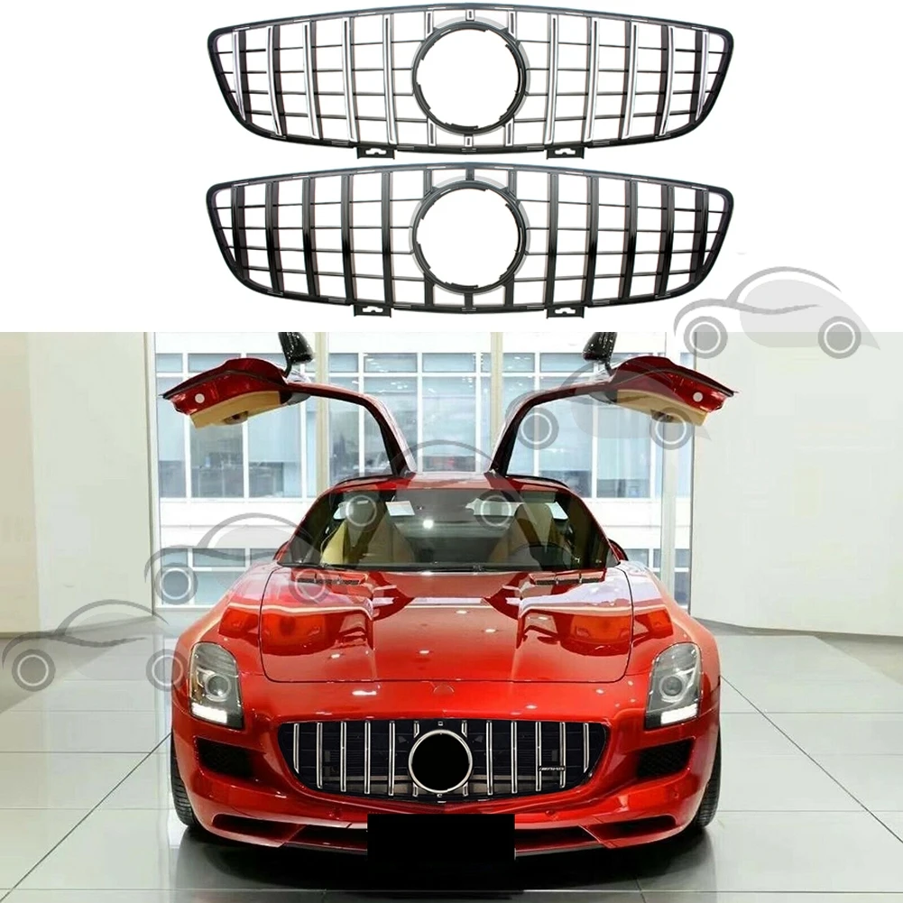 

For Mercedes-Benz C197 R197 SLS AMG Roadster Front Racing Billet Bumper Grille Upper Cover 2010 2011 2012 2013 2014 2015