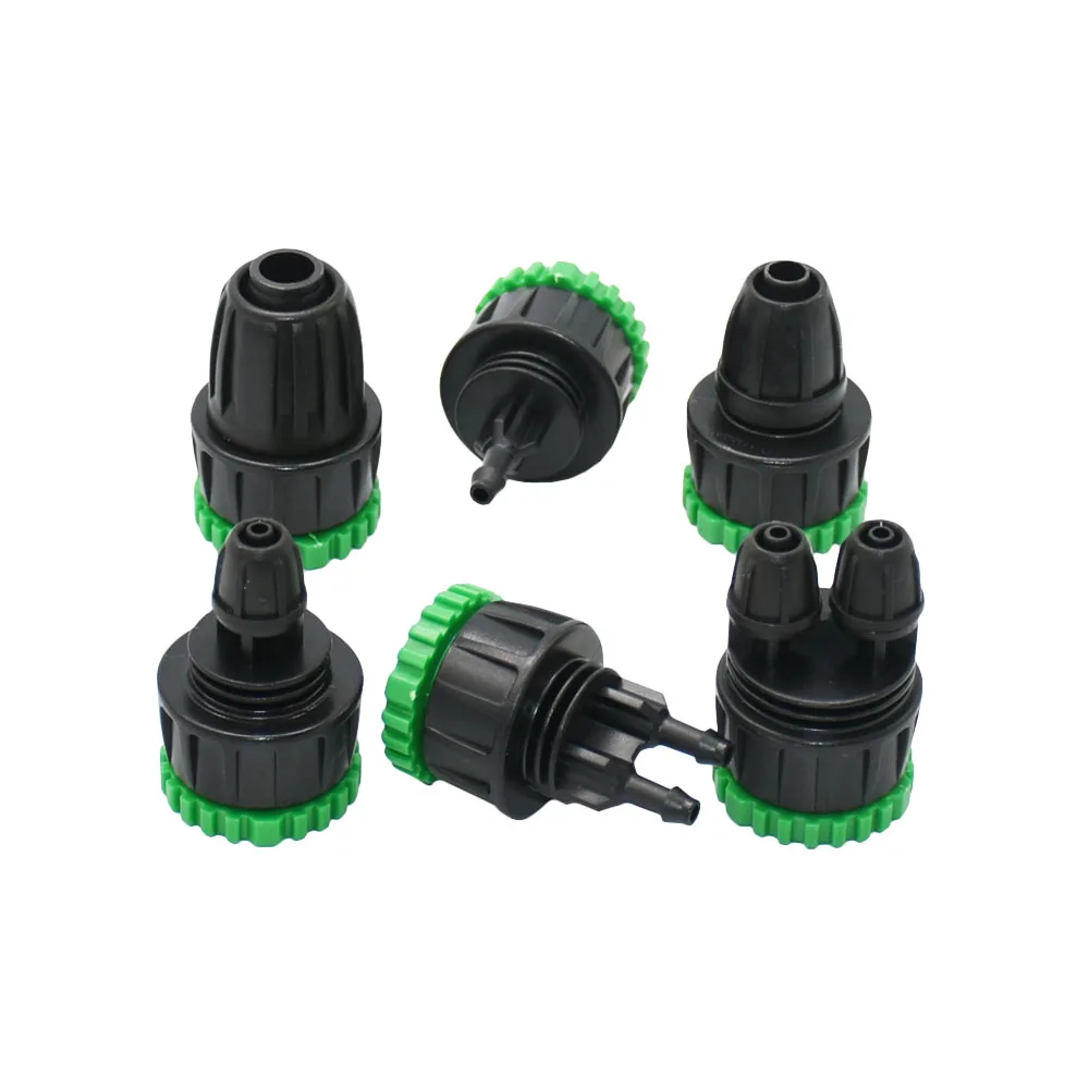 

1/2 3/4 Thread To 4/7mm 8/11mm 1/2 Hose Barb Connector Lock nut 1/4" 3/8" 16mm Hose Fittings Drip Irrigation System Adapter