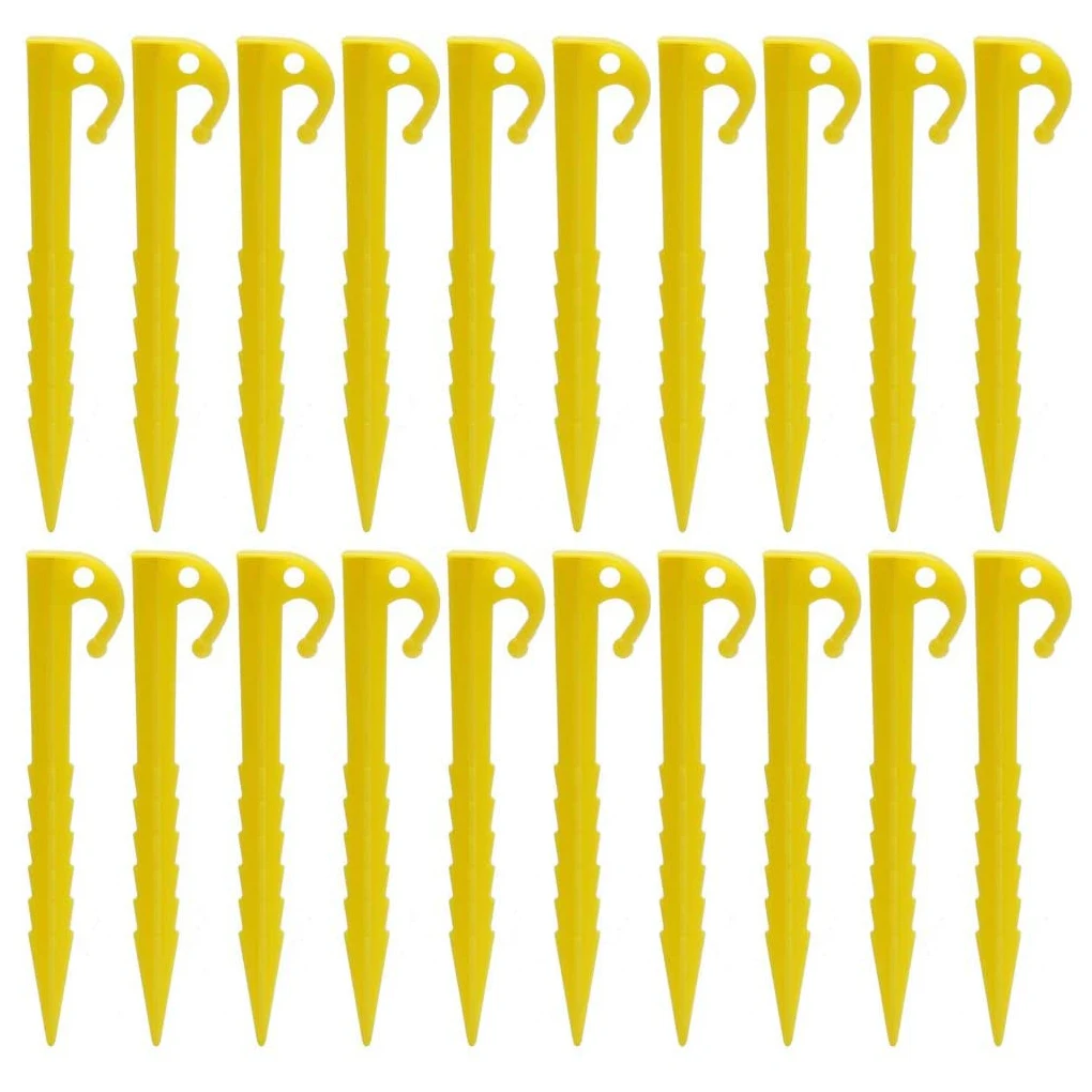Ibasenice 10 Stück Garten Bodennägel - PP Zeltheringe Für Camping Zelt Und Gewächshaus