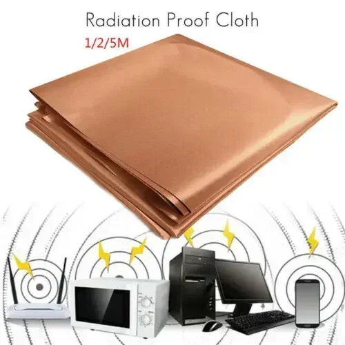 

1/2/5m EMF Protection Pure Copper Fabric Blocking RFID Radiation Singal Wifi EMI EMP RF Copper Cloth Shielding Radiation