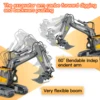 DWI  11-Channel Remote Control Alloy Excavator Engineering Vehicle Toy Suitable As A Variety Of Holiday Gifts For Children 4