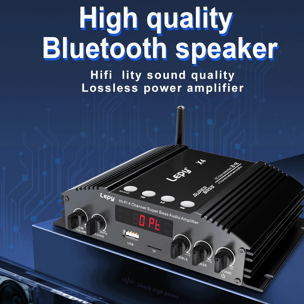 Channel Audio Bluetooth Sound Power Stereo Amplifier Mini HiFi