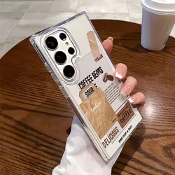 Transparent Shockproof Soft Silicon Coffee Phone Case - SamsungS23 FE 5G (TA90)