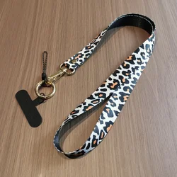 Leopard Print Adjustable Phone Lanyard with Anti - Loss Hanging Strap (C)