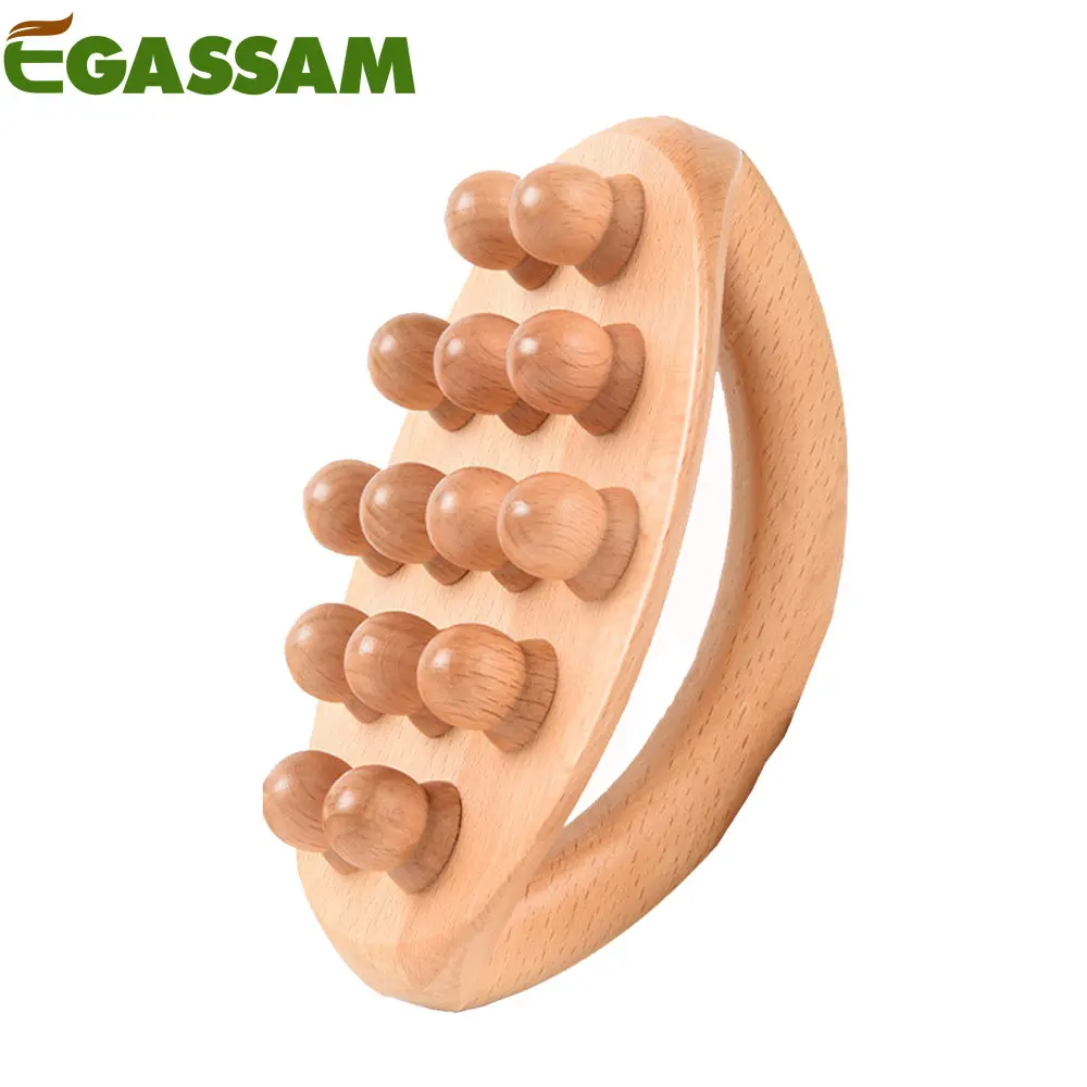 1Pcs Wood Massager Wood Therapy Tool Maderoterapia Full Body Wood Massager Portable for Pain Relief with Up and Down Point