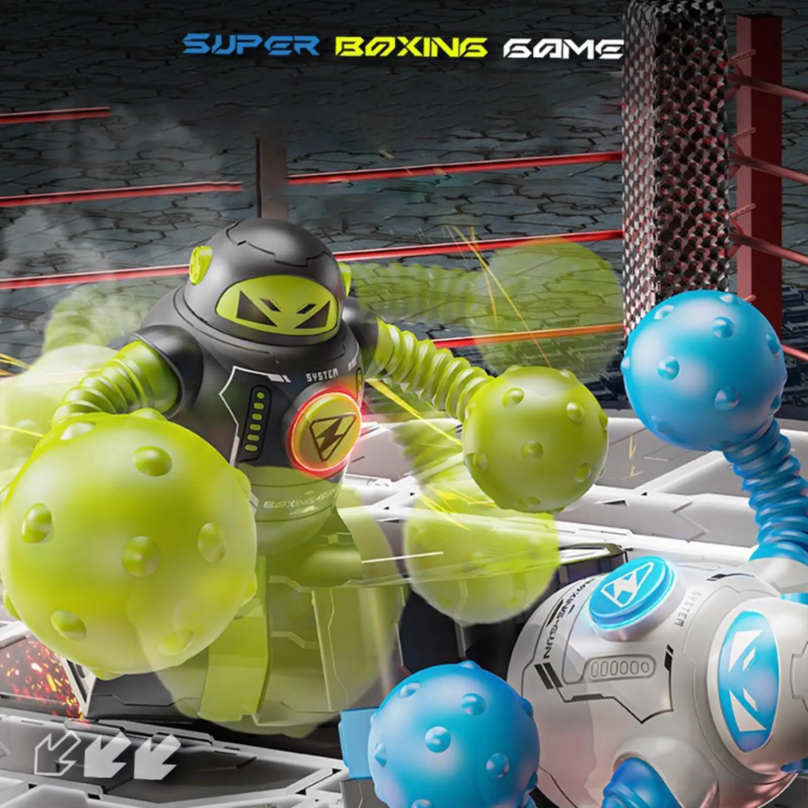 2Pcs RC Boxing Robot Fighting Battle Robots Party Favor with Sound Interactive