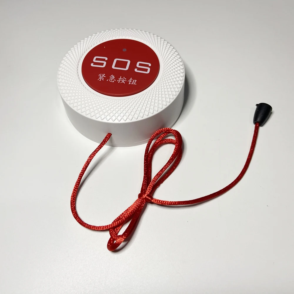 1Pcs 2.4G WiFi Wireless Calling Button For Old Man Tuya APP Push Message Rope Switch Waterproof Use At Washroom Sickroom