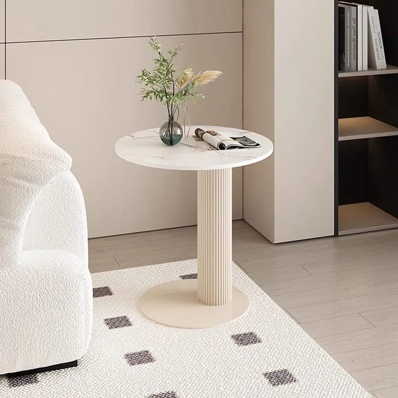 Tavolini Da Caffè Bianchi Laterali Comodino Mobile Round End Tavolino Minimalista High Nordic Modern Tavolino Da Salotto Furniture