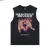 Summer Europe and The United States Retro Wash To Do Old Rock Hip Hop Round Collar Vest Printed Loose Vest Men's Cotton Casual 5