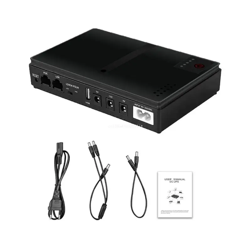 

Reliable Backup Power Solution UPS Battery Backup for Cameras and Video Cameras 10400mAh Capacity 5V9V12V Output Dropship