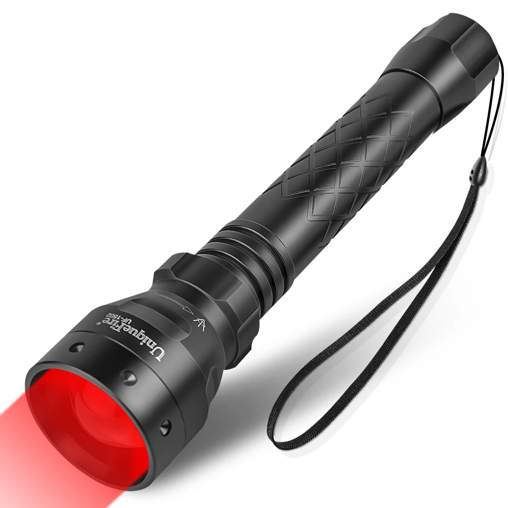 

UniqueFire 1502 38mm Lens XPE Red Beam Light Portable LED Flashlight Waterproof Outdoor Torch 3 Modes Adjustable Focus Lanterna