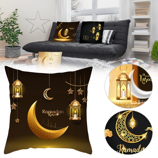 Housse de coussin décorative EID Mubarak, taie d'oreiller, décorations pour  la maison du Ramadan, décor musulman islamique pour Ramadan Kareem EID Al  Adha Ramadan - AliExpress