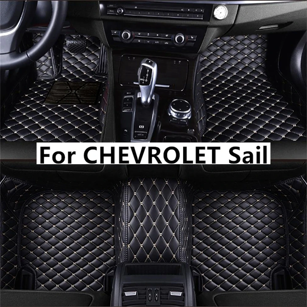 

Solid Color Diamond Custom Car Floor Mats For CHEVROLET Sail 2010-2016 Years Auto Carpets Foot Coche Accessories