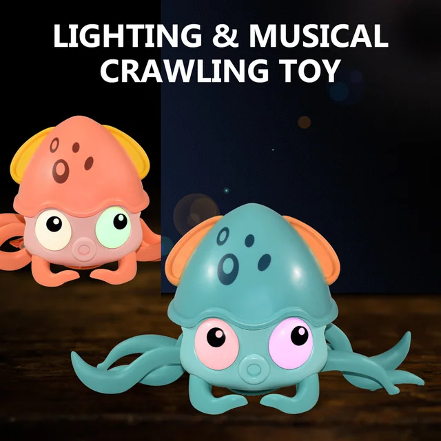 Kids Induction Escape Crab Octopus Crawling Toy Baby Electronic Pets Musical Toys Educational Toddler Moving