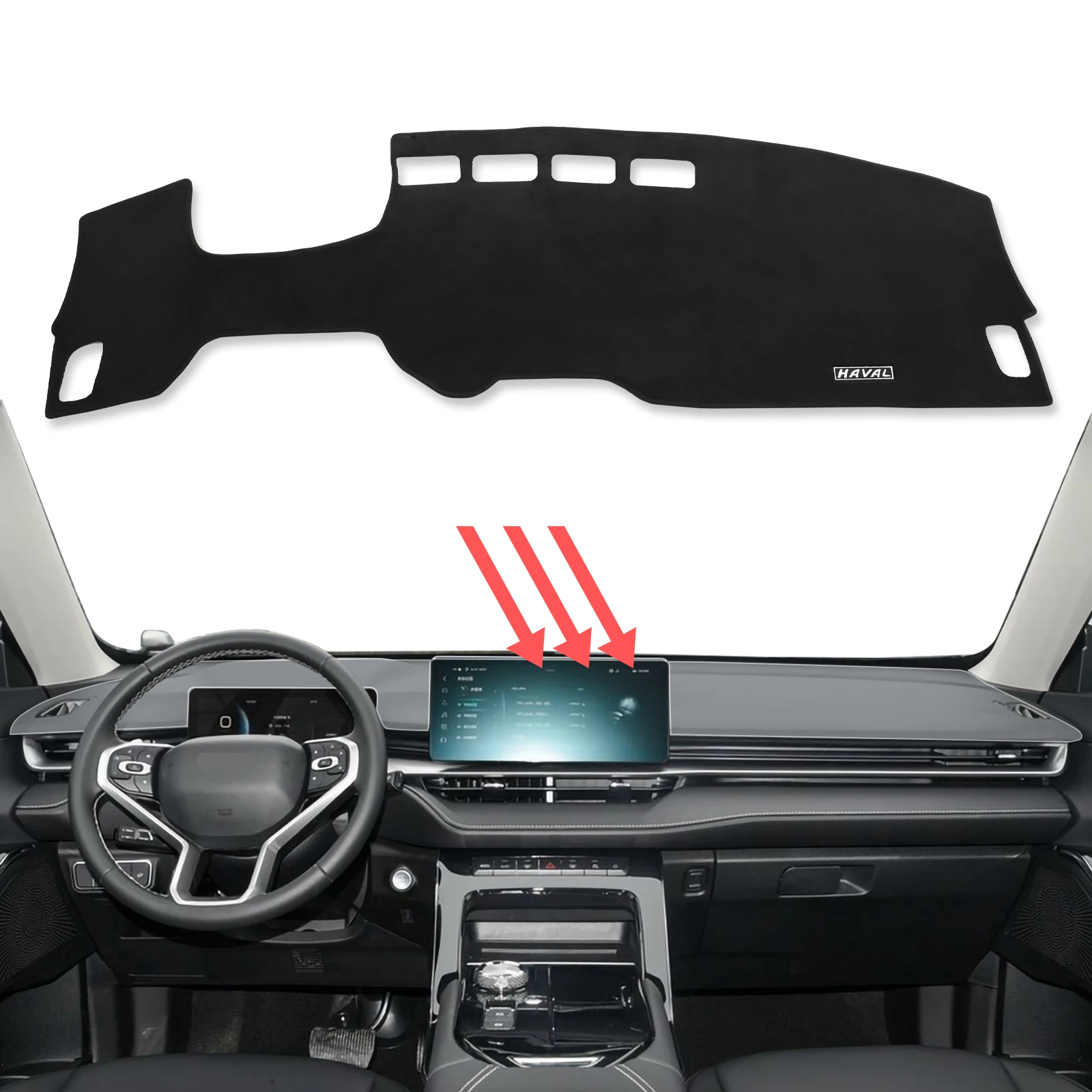 

Smabee Anti-Slip Dashboard Cover for Haval H6 2021-2023 Dash Mat Dashmat Sunshade Carpet Protective Pad Interior Accessories HUD