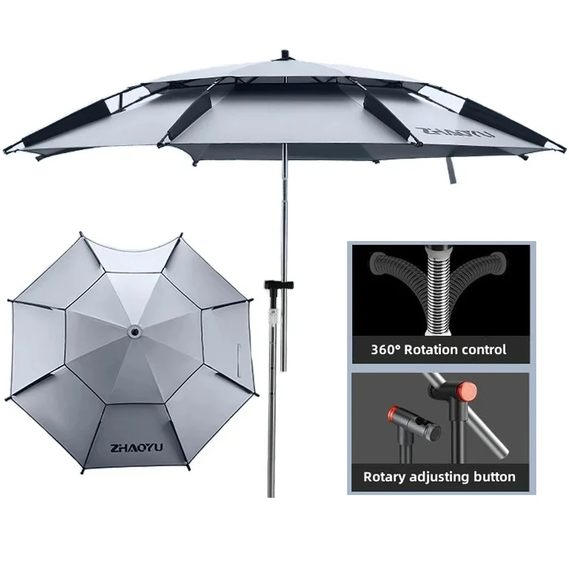 Outdoor Fishing Umbrella 2.0/2.2/2.4/2.6M Adjustable Folding