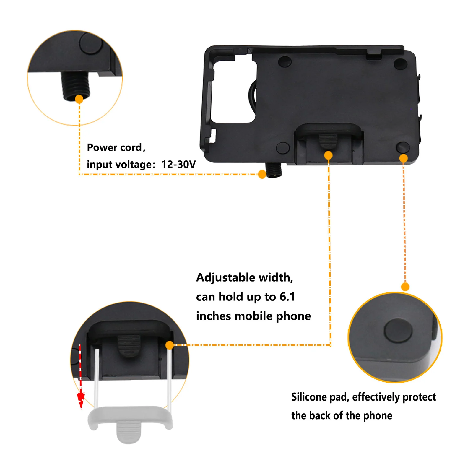 GPS Bar Mobile Phone Navigation Bracket Accessories with USB Replacement For BMW R1200GS LC and Adventure S1000XR R1200RS