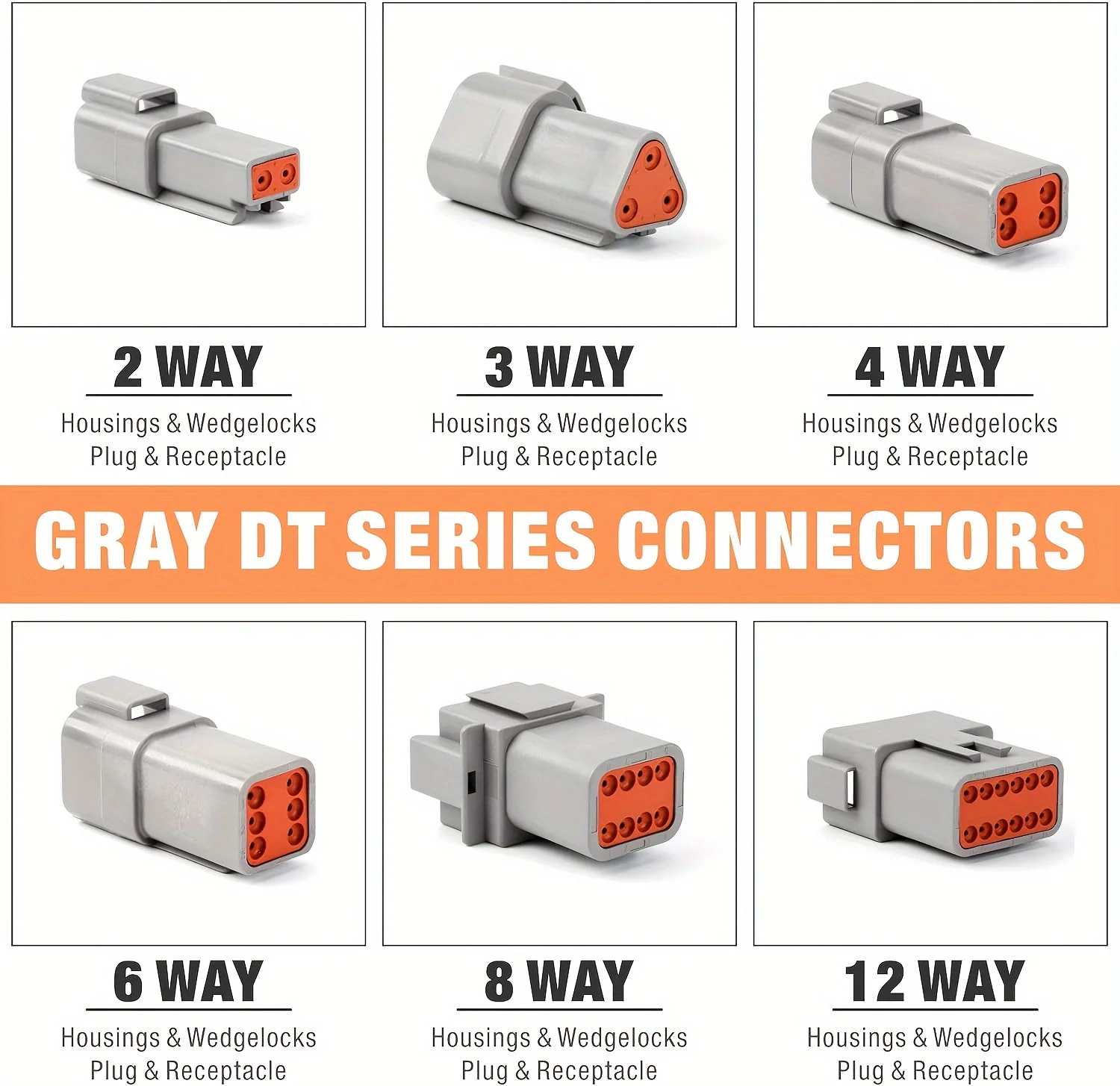 Description Picture 5 of item188pcs Waterproof Wire Connector Assortment Stamped Contacts Waterproof Sealedcar Xenon Lamp Connector Electrical Connectors