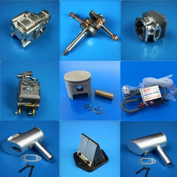 Ricambi e Accessori DLE40: Pistone/Scarico/Cilindro di Ricambio per Motore a Due Tempi DLE 40cc a Doppio Cilindro per Aeromodelli RC