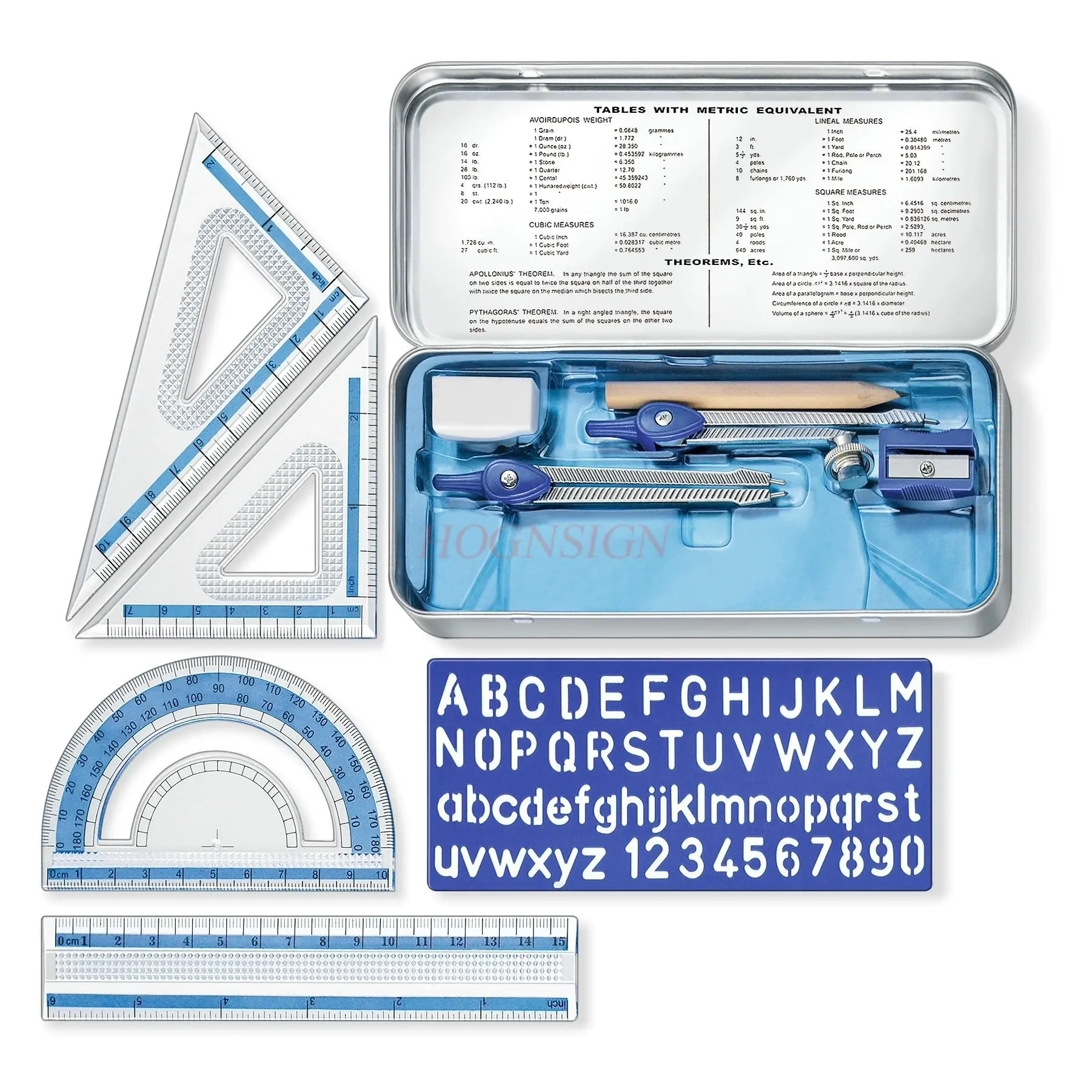 10개/세트 컴퍼스 세트는 설계용 연필, 바늘, 튜브, 펜, 컴퍼스, 산업용 특수 ..