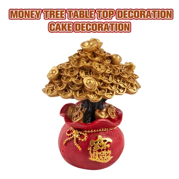 Feng Shui Decor Money Tree Wealth And Good Luck Blessing Bag Tabletop Decoration 1