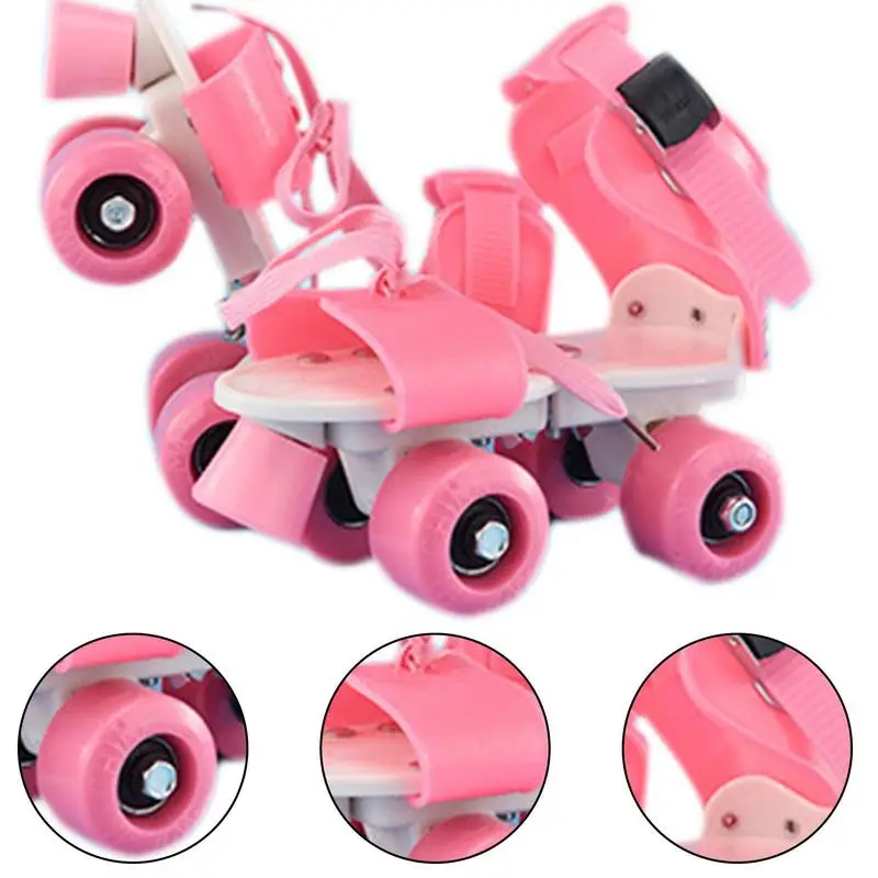 4 Wheels Skates Skates Rolling For Child With 4 Wheels Simple Design Easy To Wear Skates For Boys Girls Daughter Son