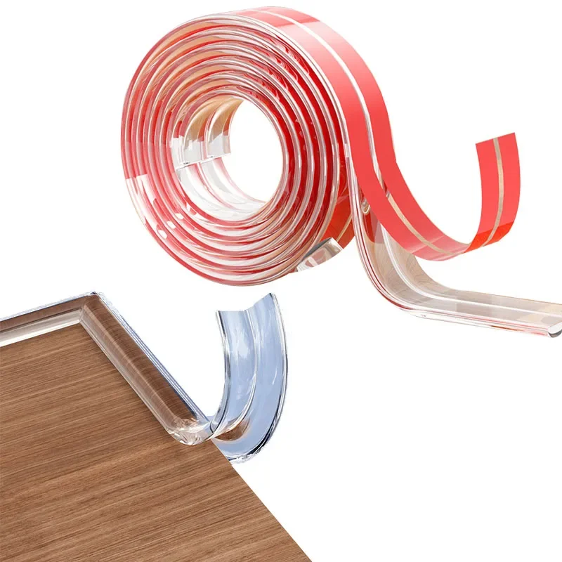 

Transparent PVC Baby Protection Strip with Double-Sided Tape Anti-Bumb Kid Safety Table Edge Furniture Guard Corner L Protectors