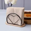 Napkin Holder, Countertop Napkin Organizer, Desktop Paper Dispenser with Wood Base, for Restaurants Cocktail Cookouts Bar Decor 5