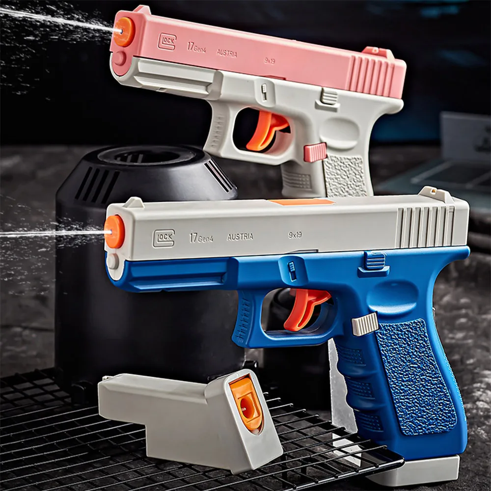 Water Gun Glock Toy Clip Version Of Bullet Outdoor Child Design Shooting Game Pistol Kids Toys